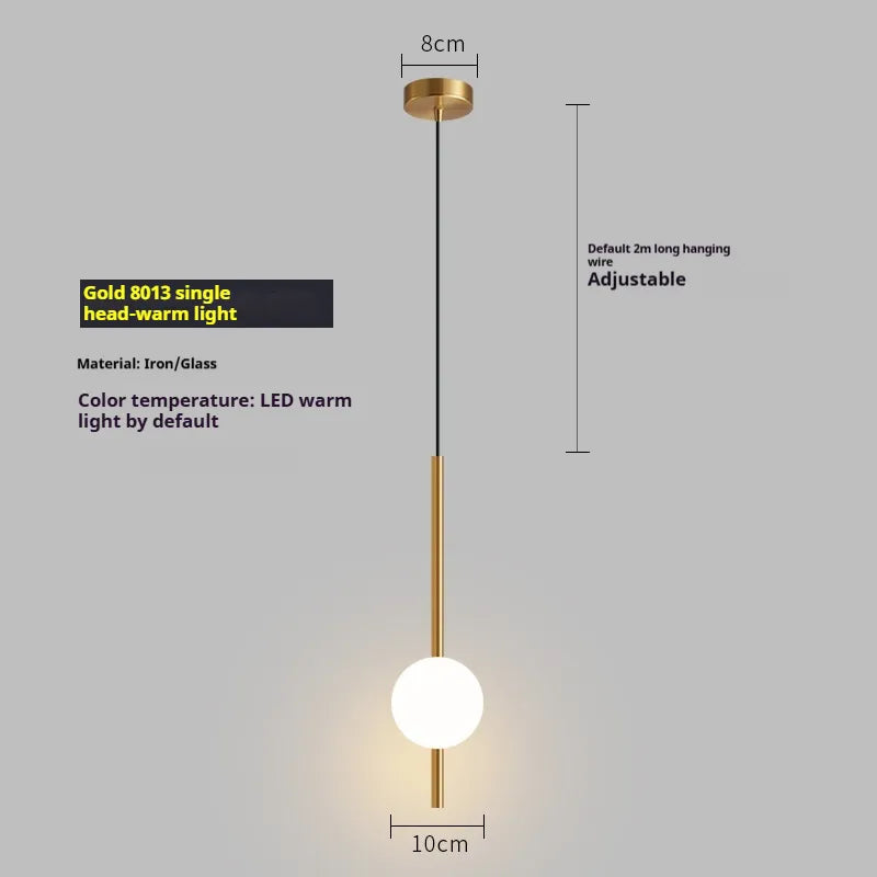 Vertiglobe pendelleuchte - vertical string mit milchglaskugel design hängelampe