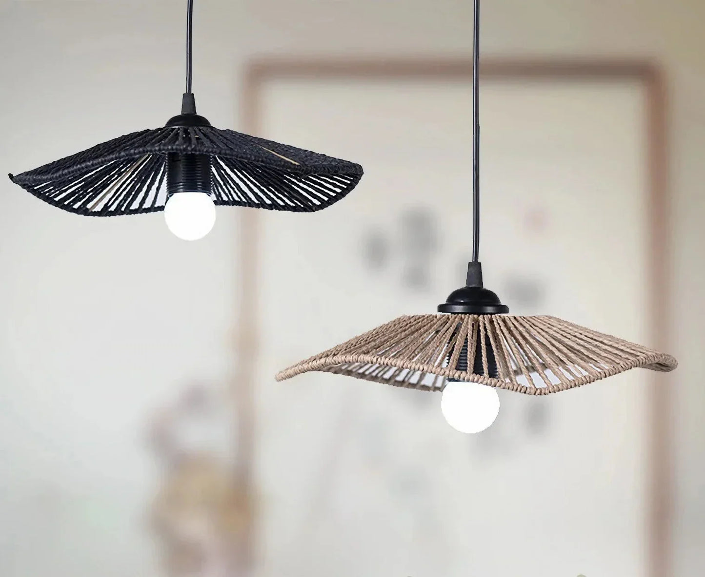 BohoRattan | håndvævet rattan lampeskærm