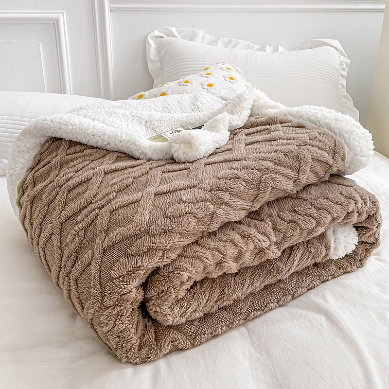 Cozy Cuddle - Dobbeltsidet hyggeligt kashmir fleece tæppe til natlig varme med stil