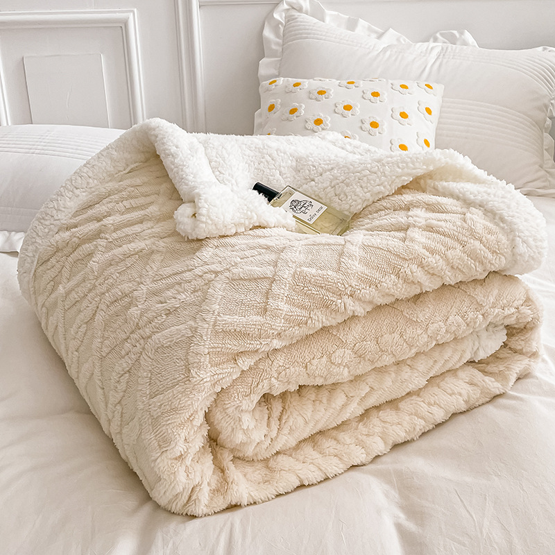 Cozy Cuddle - Dobbeltsidet hyggeligt kashmir fleece tæppe til natlig varme med stil