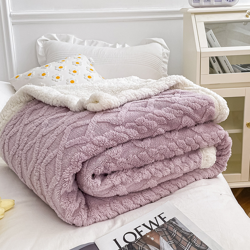 Cozy Cuddle - Dobbeltsidet hyggeligt kashmir fleece tæppe til natlig varme med stil