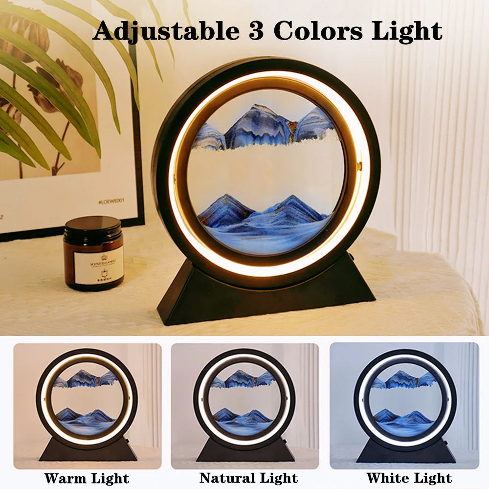 TimeFlow - 3D timeglas bordlampe