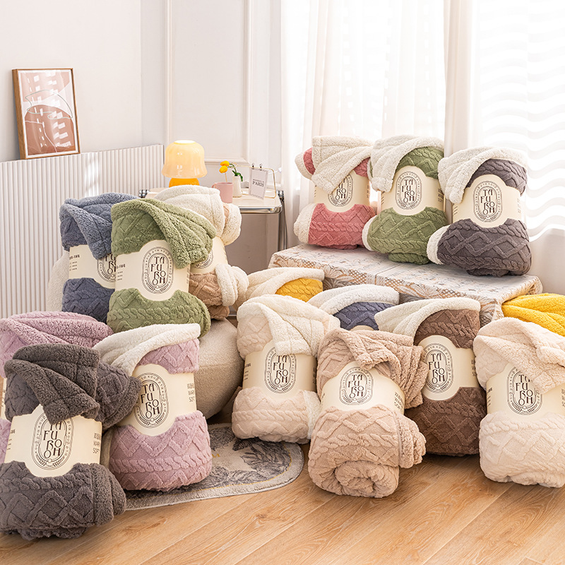 Cozy Cuddle - Dobbeltsidet hyggeligt kashmir fleece tæppe til natlig varme med stil
