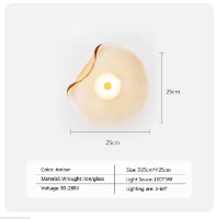 LED væglampe i glas
