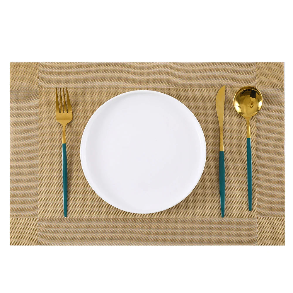 GoldenMinimalist - varmebestandige vævede dækkeservietter
