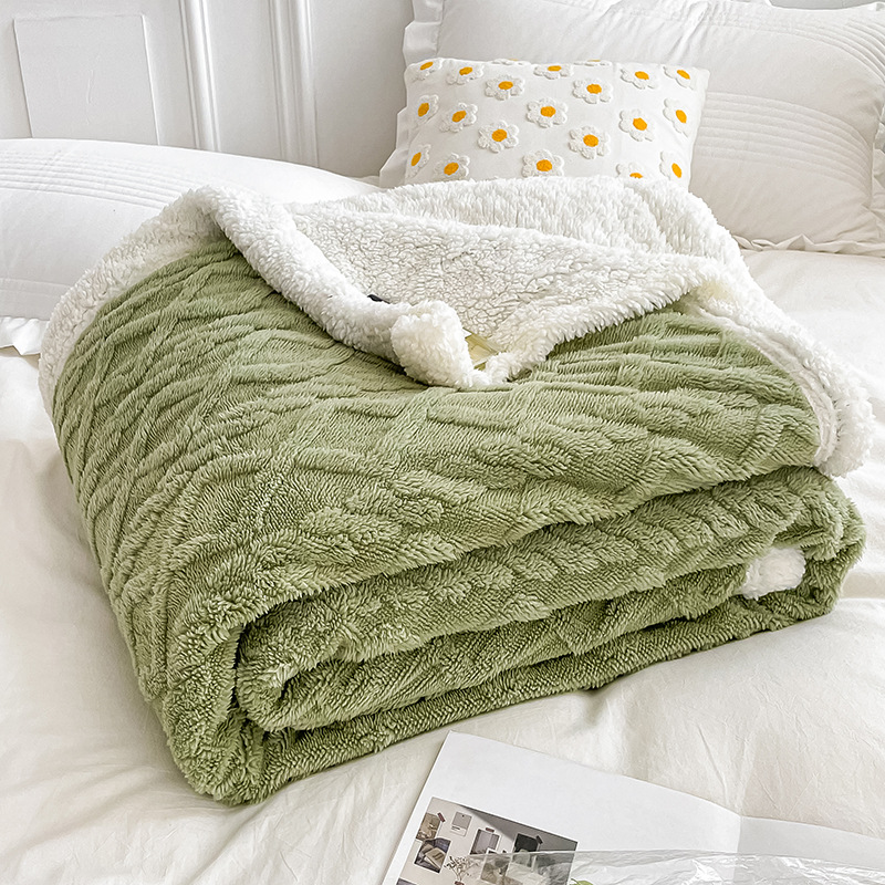 Cozy Cuddle - Dobbeltsidet hyggeligt kashmir fleece tæppe til natlig varme med stil