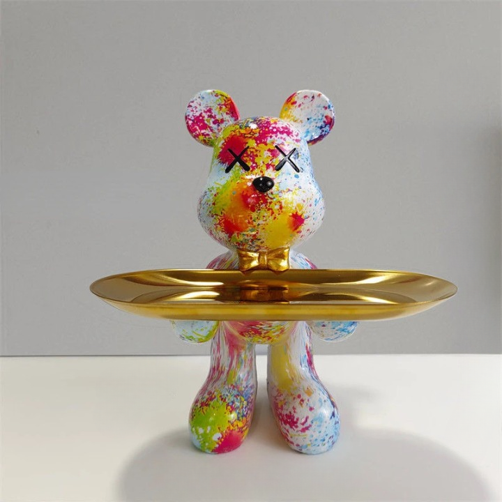 Craftbear - bjørnestatue med bakke