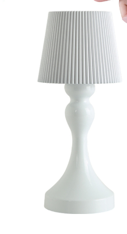 Portaglow bordlampe - ledningsfri, buet metallampe med retroessens