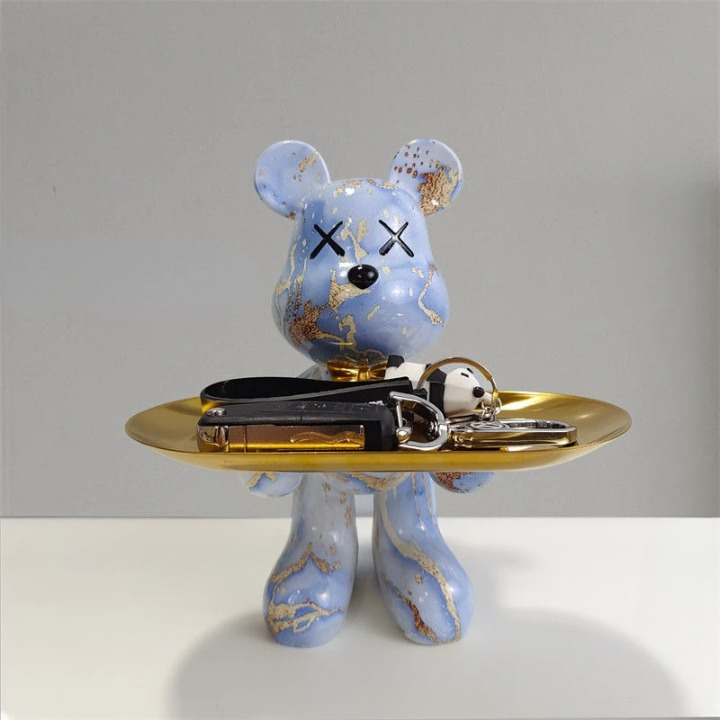 Craftbear - bjørnestatue med bakke