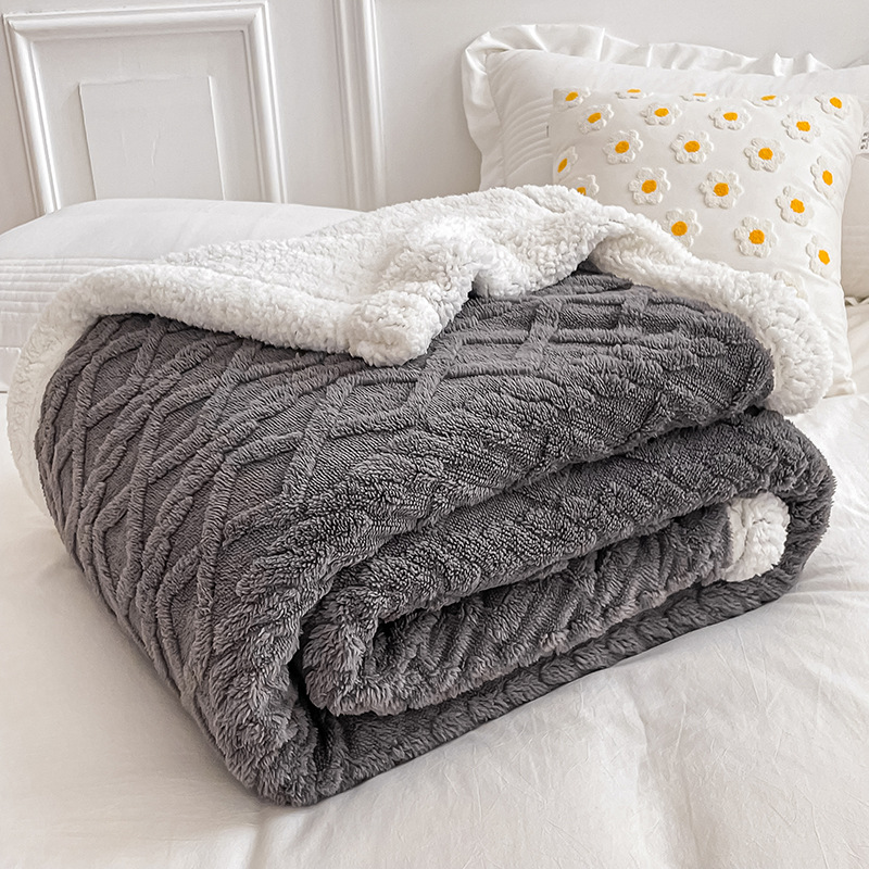 Cozy Cuddle - Dobbeltsidet hyggeligt kashmir fleece tæppe til natlig varme med stil