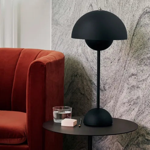 Flowerpot vp9 bordlampe, minimalistisk metal, kreativ sidelampe