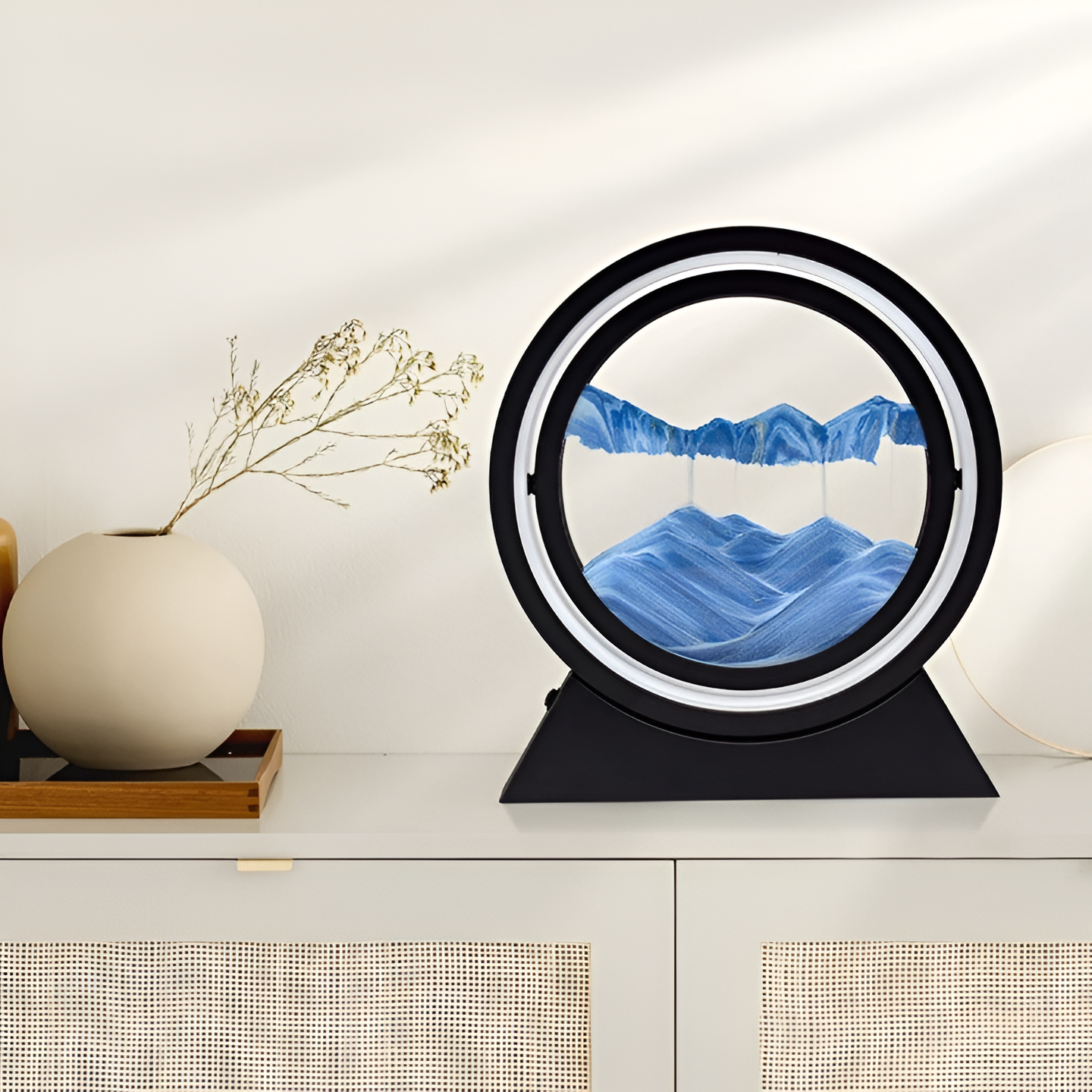 Sands of time - sand art led-bordlampe - roterende sandkunstlampe