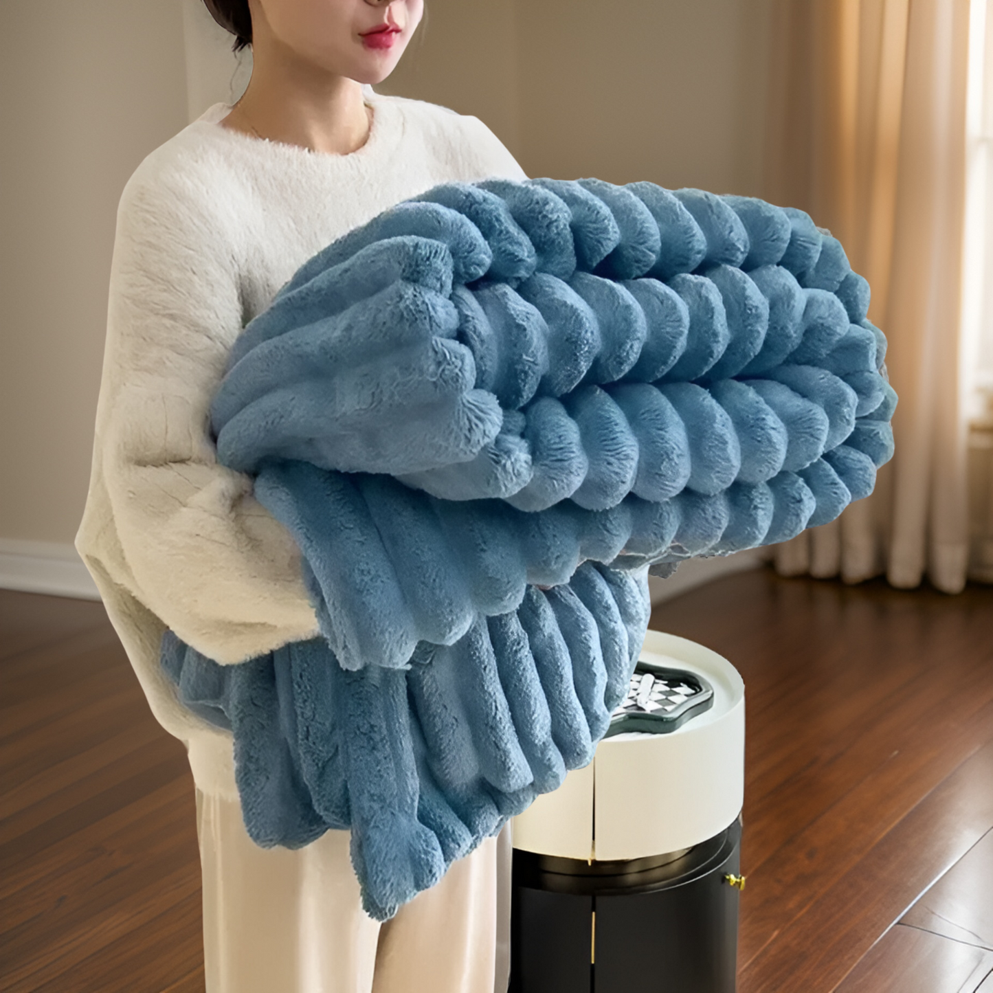 CozyBlanket - luxury plys fleece sofa tæppe - blødt, varmt og hyggeligt tæppe til sofa og stue