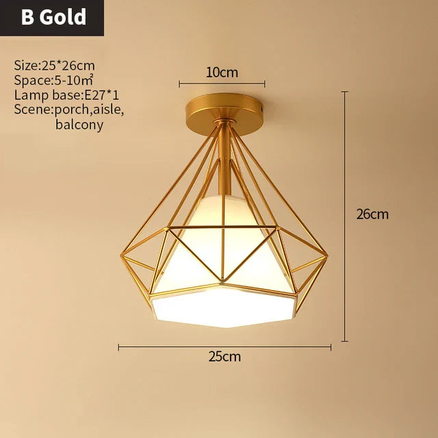 GlowBlossom - loftslampe med krystalblade