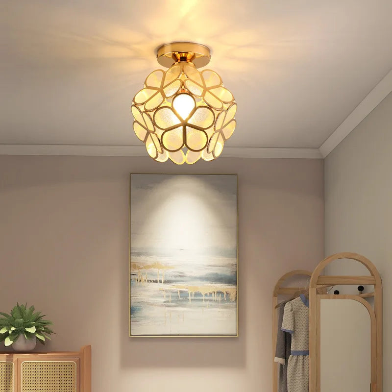 GlowBlossom - loftslampe med krystalblade