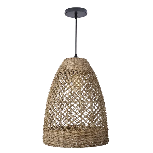 Bondegård kyst boho hængende lampe med håndvævet rattan vævet pendel