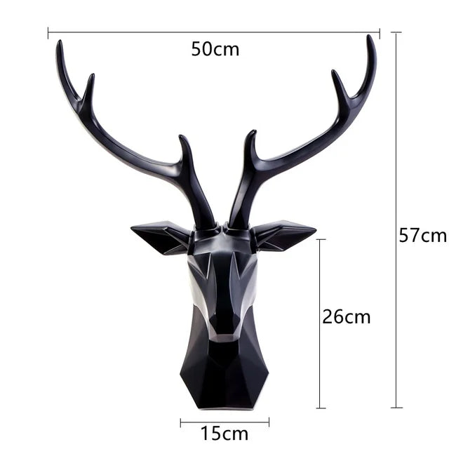 Majesticstag - 3d statue af hjortehoved