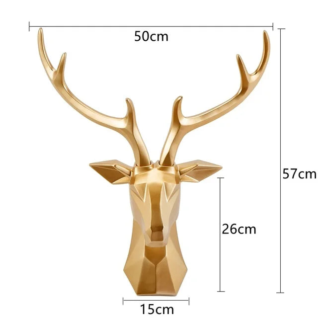 Majesticstag - 3d statue af hjortehoved