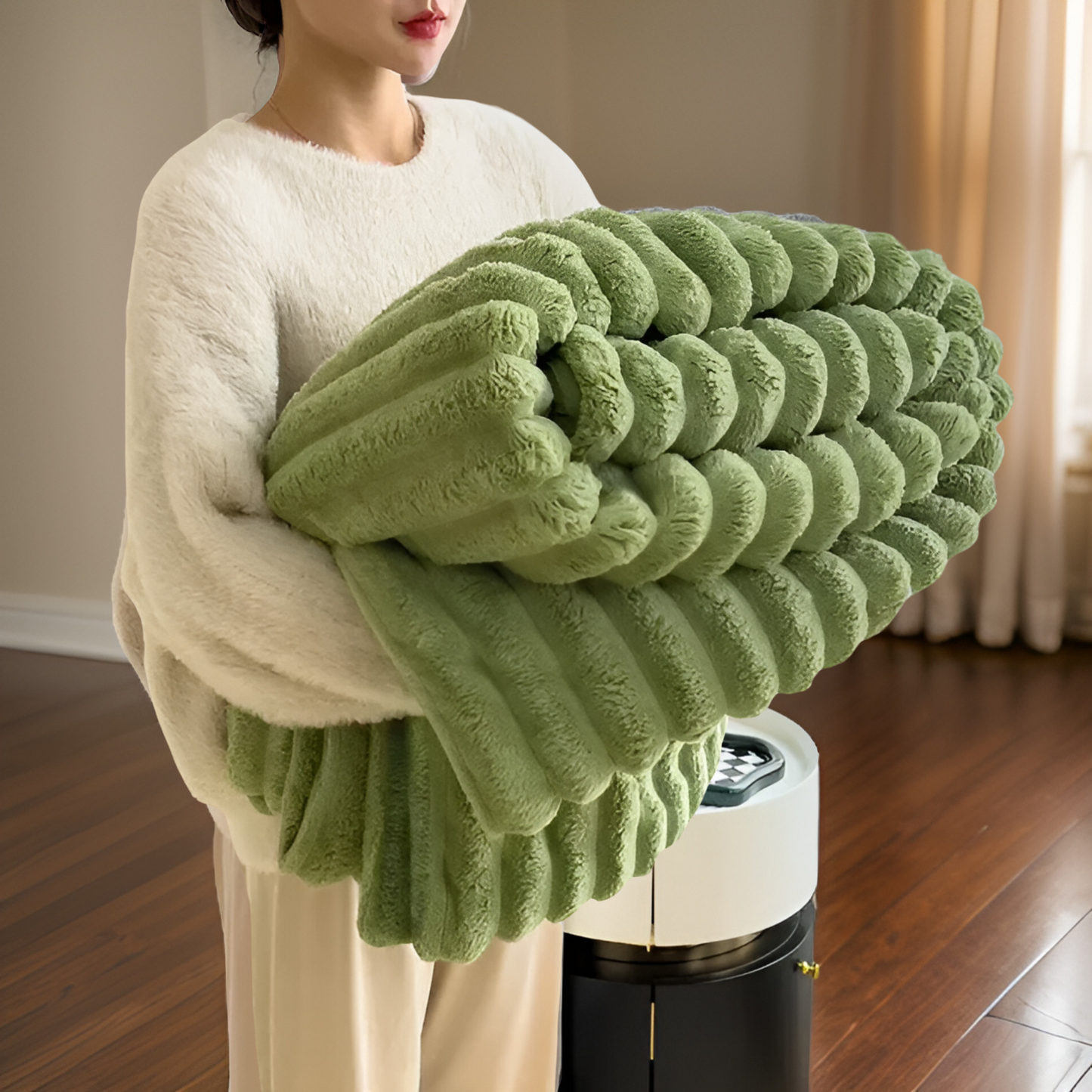 CozyBlanket - luxury plys fleece sofa tæppe - blødt, varmt og hyggeligt tæppe til sofa og stue