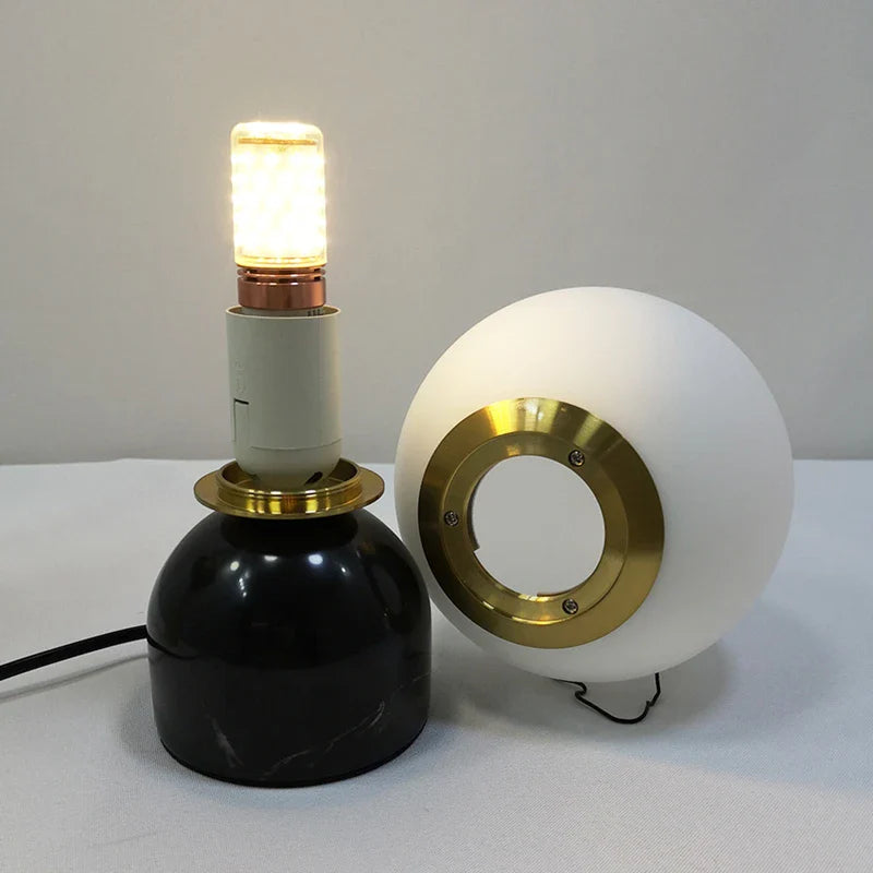 MarbleLustre | marmor rund glaslampe