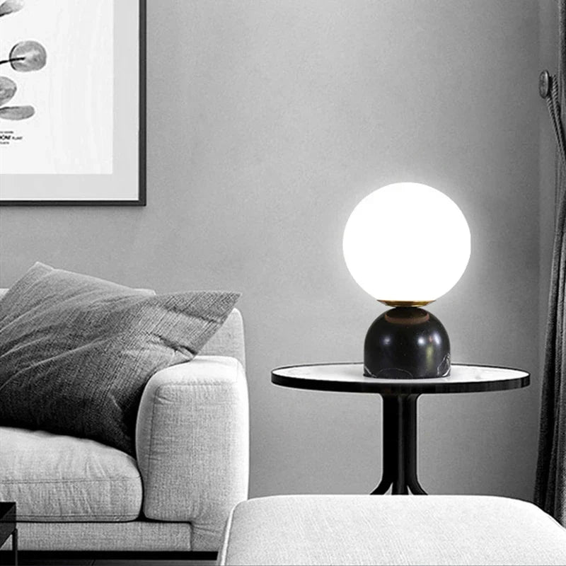 MarbleLustre | marmor rund glaslampe