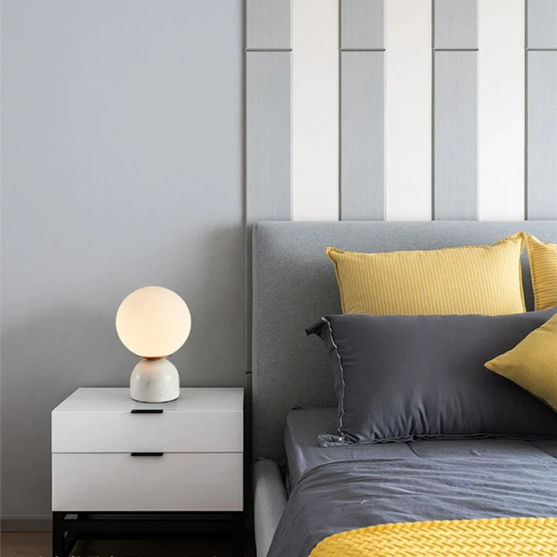 MarbleLustre | marmor rund glaslampe