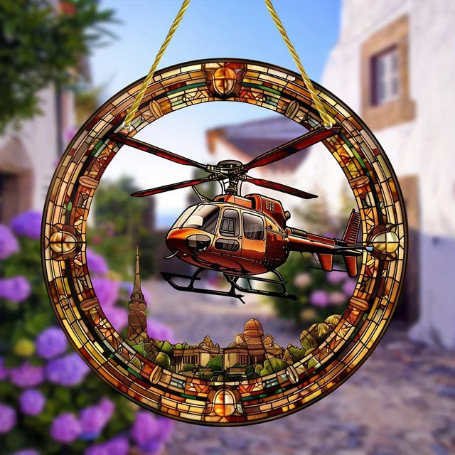 Roundglass - helikopter suncatcher