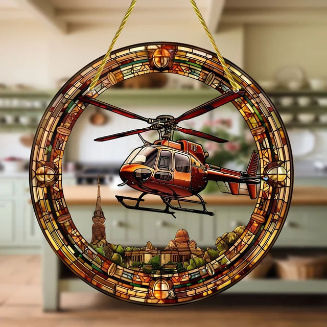 Roundglass - helikopter suncatcher
