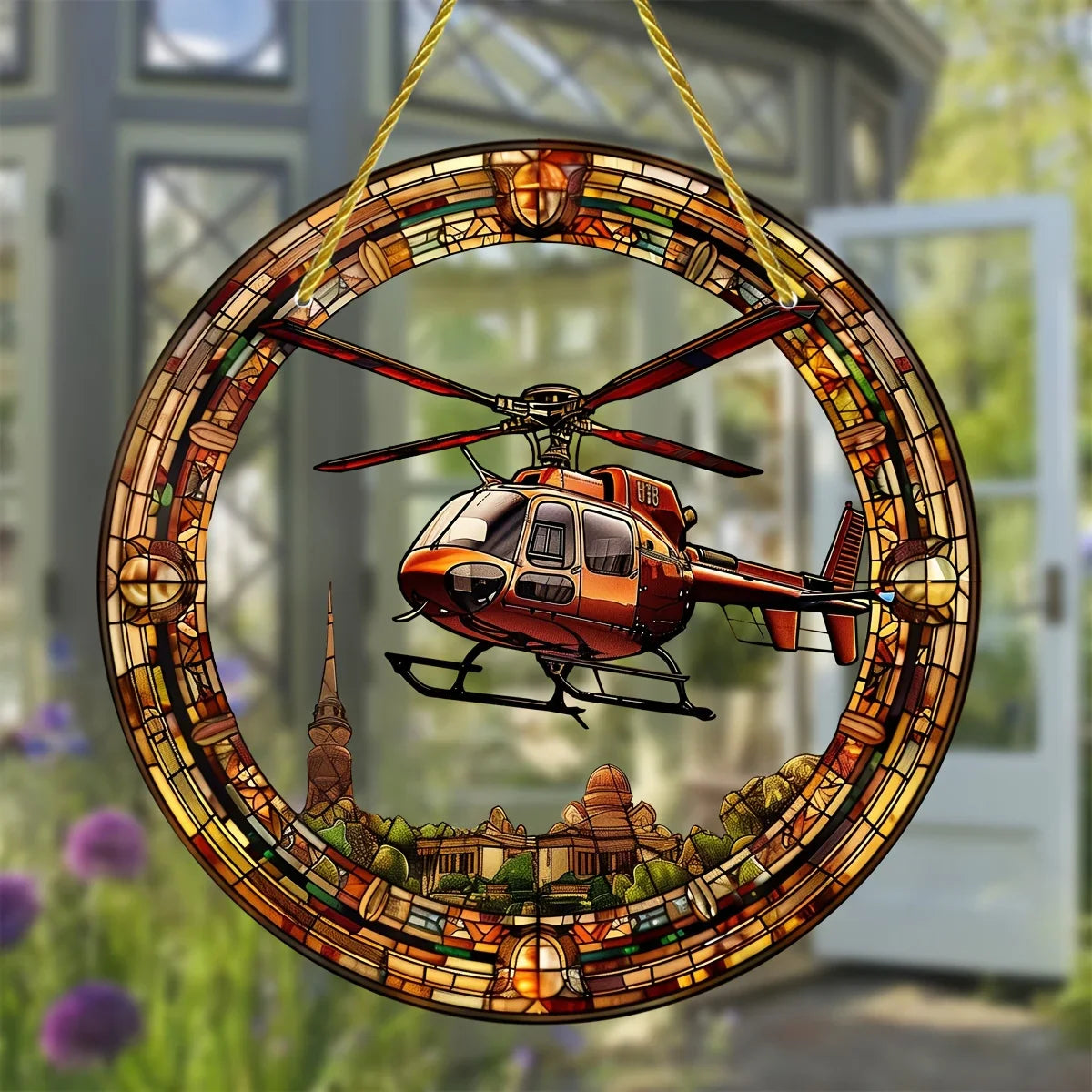 Roundglass - helikopter suncatcher