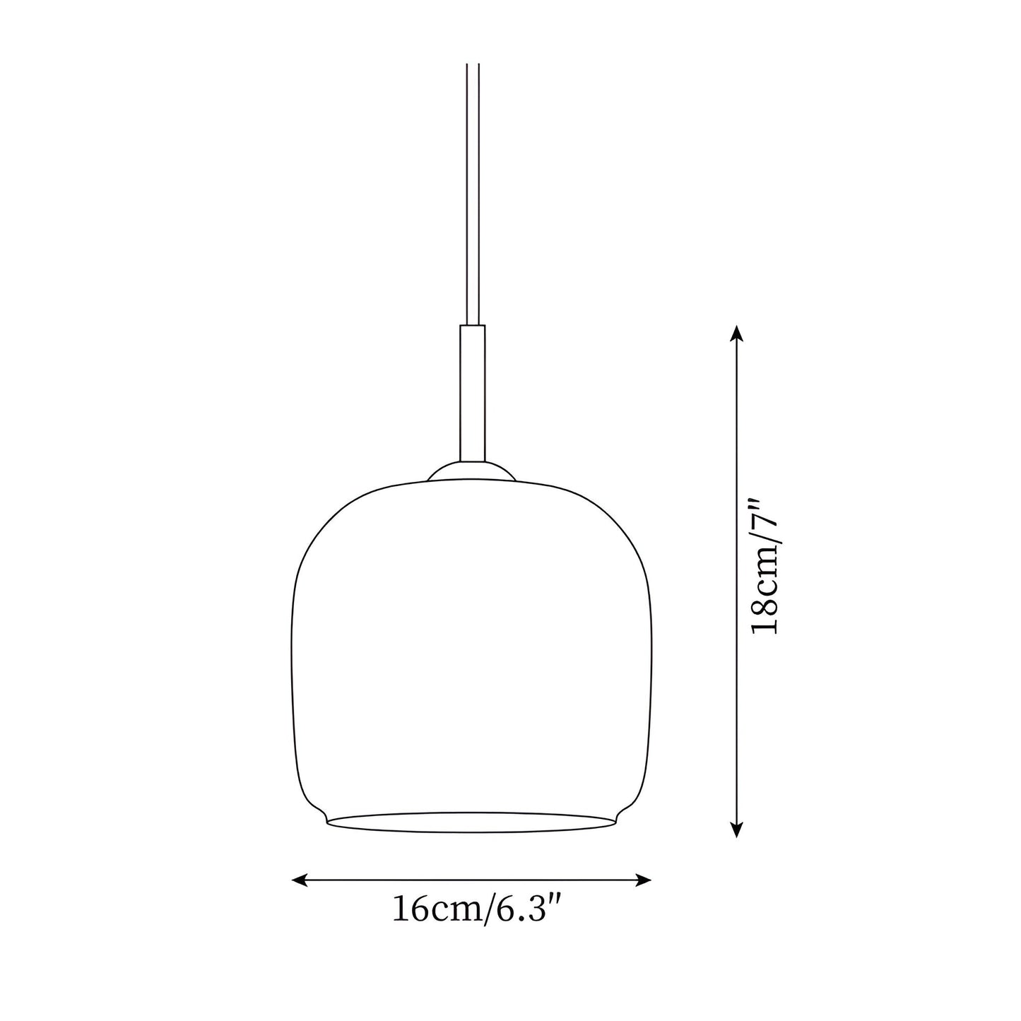 Acro pendellampe - sortgrå droplight - indendørs glaspendellampe