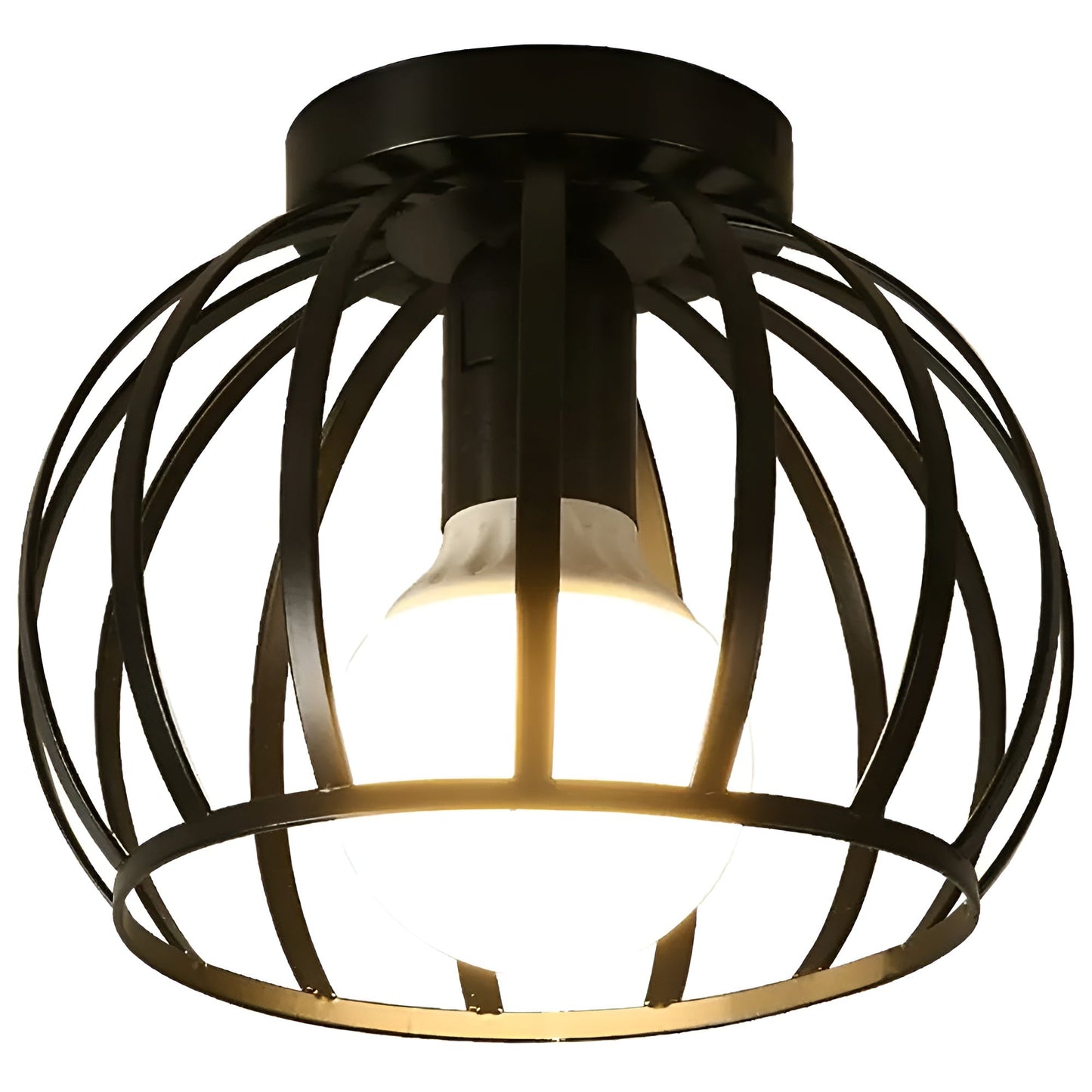 Aisleshine loftslampe - geometrisk armatur i sort jern