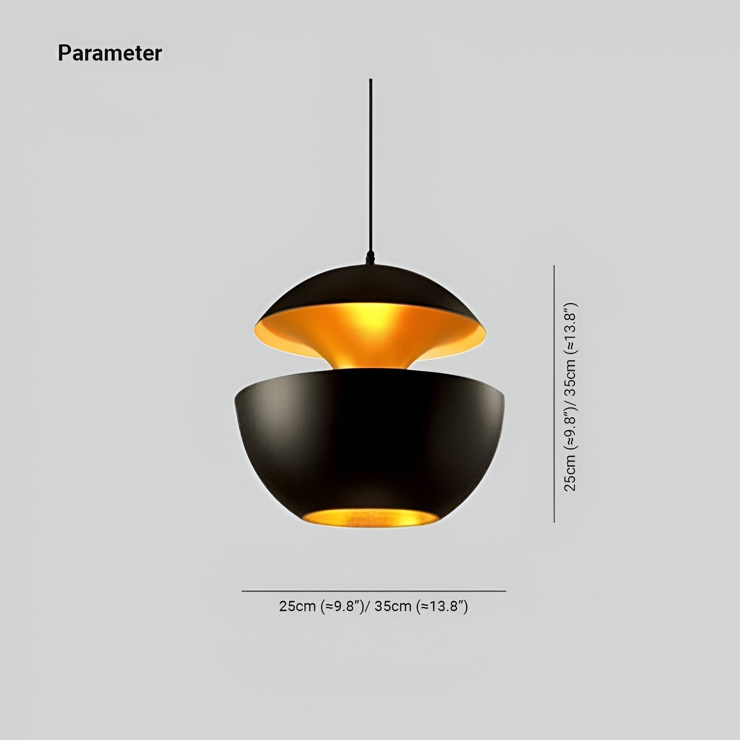 Apfel pendellampe - sort hvid sol pendellampe - kunstnerisk e27 pendellampe