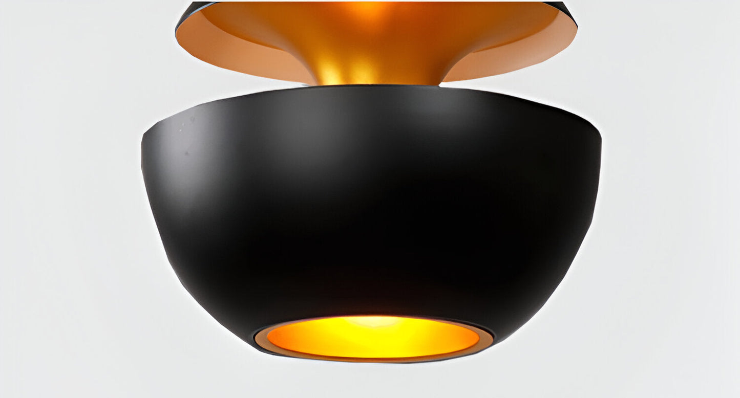 Apfel pendellampe - sort hvid sol pendellampe - kunstnerisk e27 pendellampe