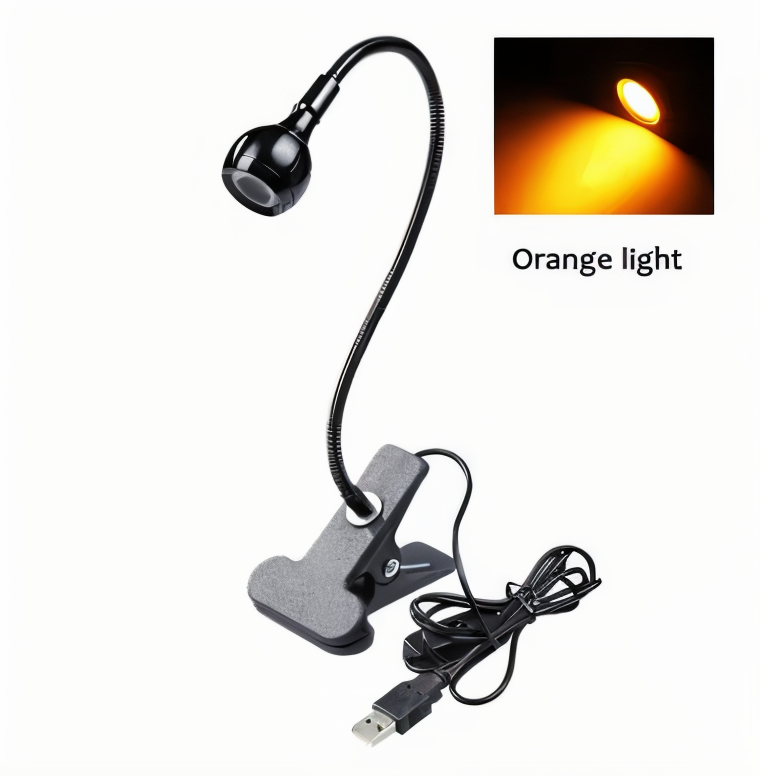 Clipnglow skrivebordslampe - 360° drejelig, usb-drevet, fleksibel skrivebordslampe