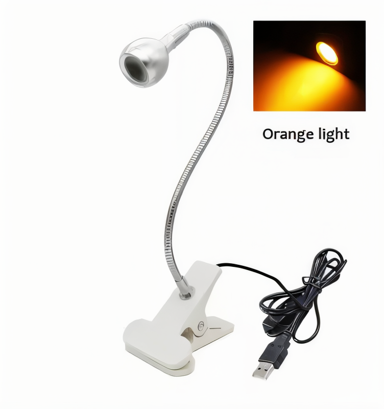 Clipnglow skrivebordslampe - 360° drejelig, usb-drevet, fleksibel skrivebordslampe