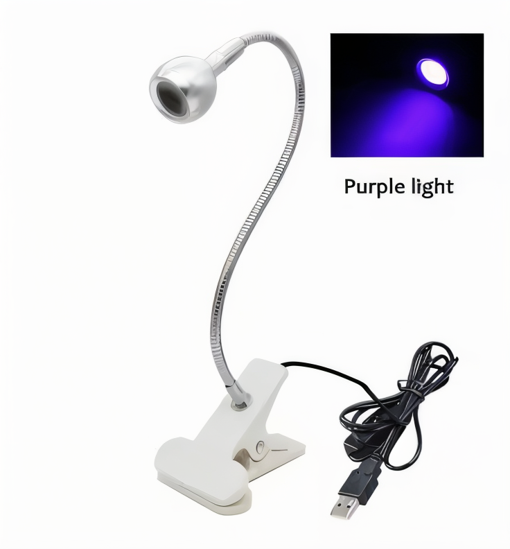 Clipnglow skrivebordslampe - 360° drejelig, usb-drevet, fleksibel skrivebordslampe