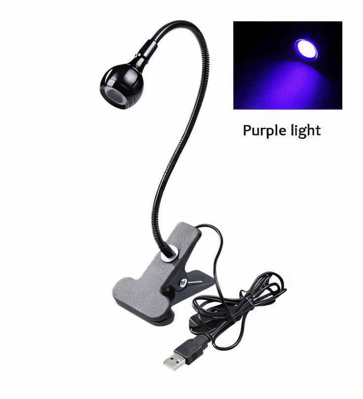 Clipnglow skrivebordslampe - 360° drejelig, usb-drevet, fleksibel skrivebordslampe
