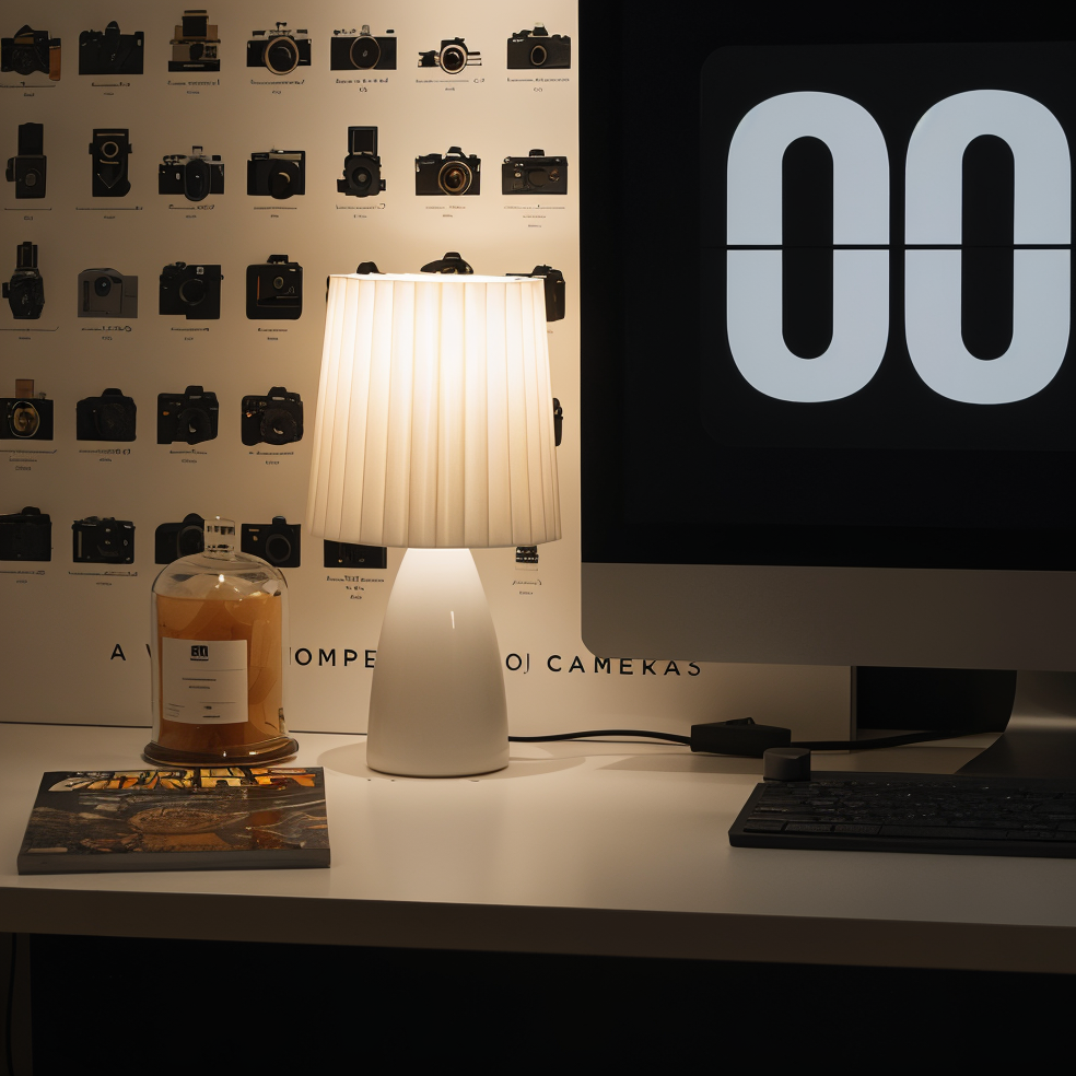 Conepleated bordlampe - led keramisk milkshake skrivebordslampe