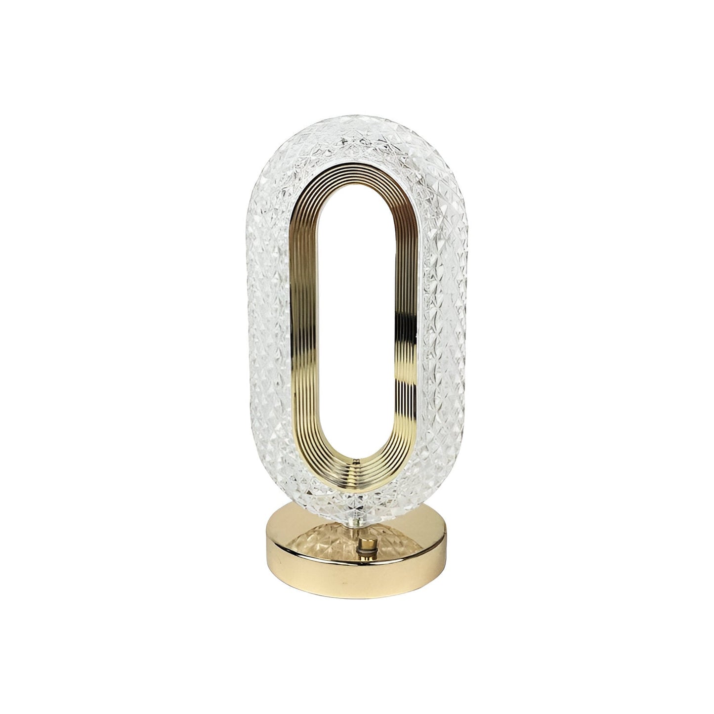 Krystalbordlampe - luksus krystalbordlampe - led oval bordlampe