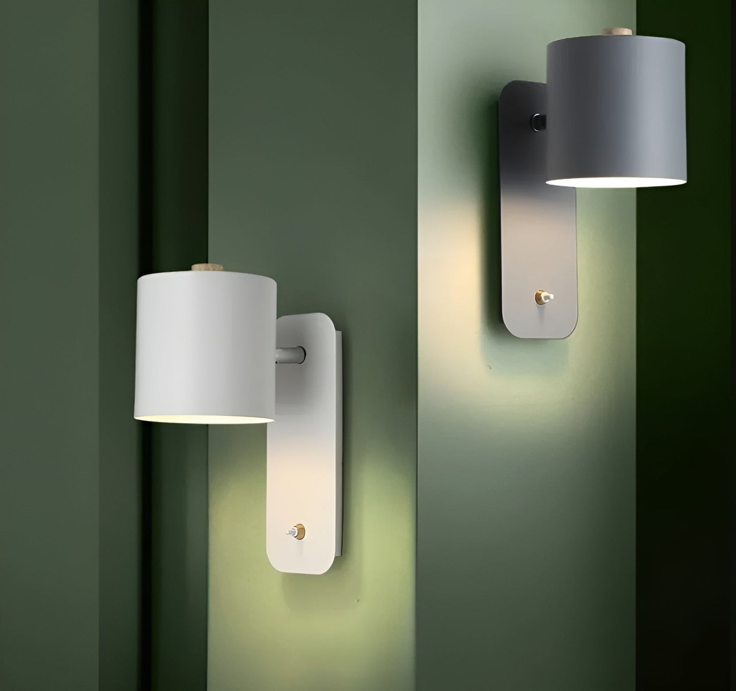 Easypush-væglampe - roterbar mini-led-cylinderlampe