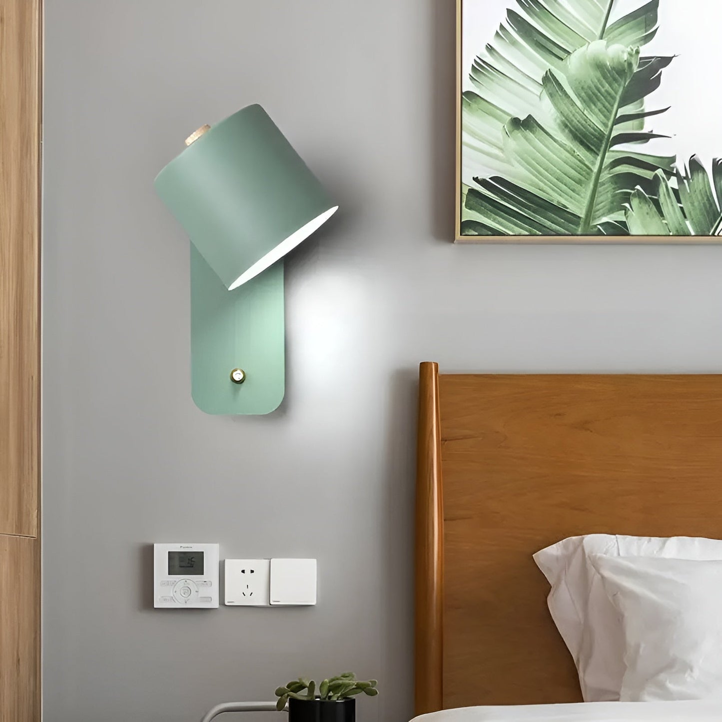 Easypush-væglampe - roterbar mini-led-cylinderlampe