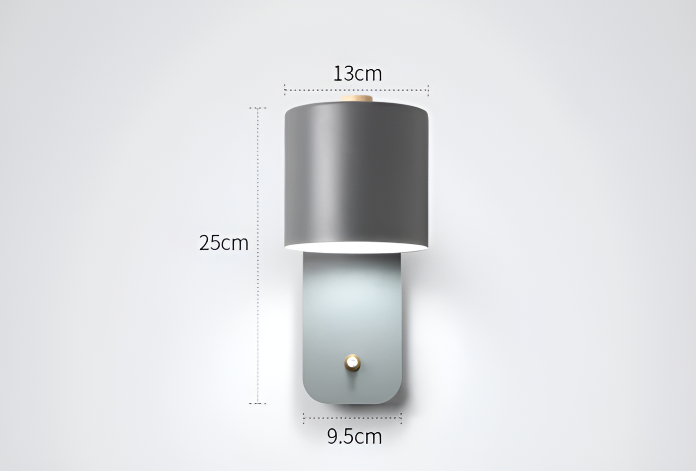 Easypush-væglampe - roterbar mini-led-cylinderlampe