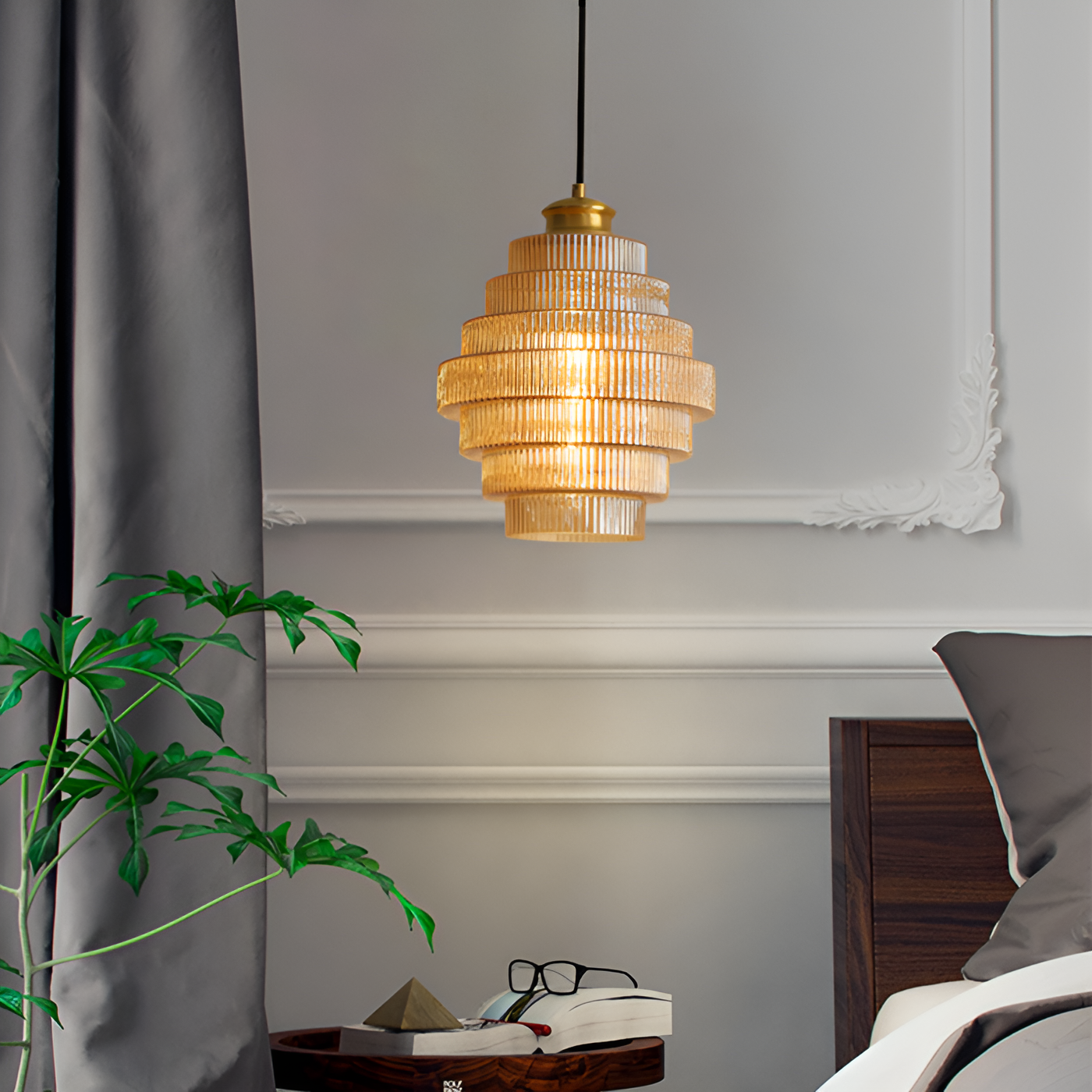 Curve - arkaisk lysekrone med aftrappet design