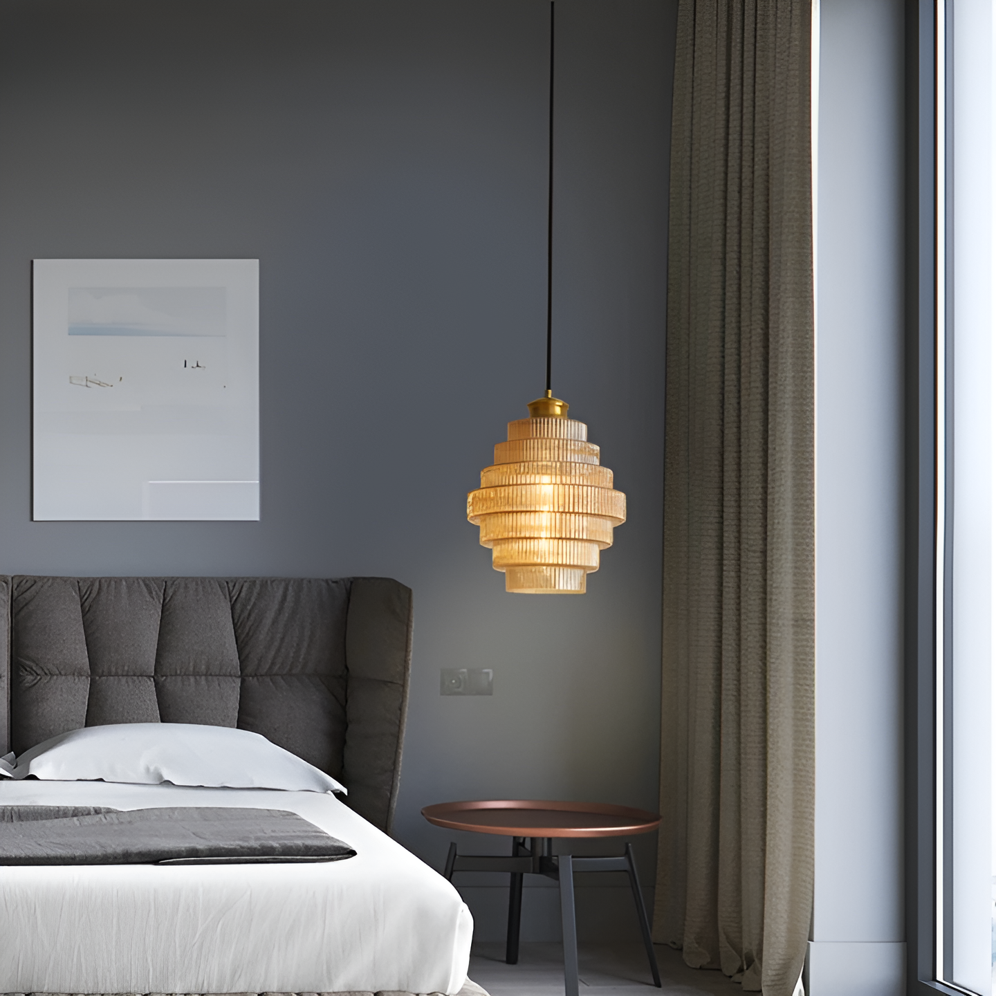 Curve - arkaisk lysekrone med aftrappet design