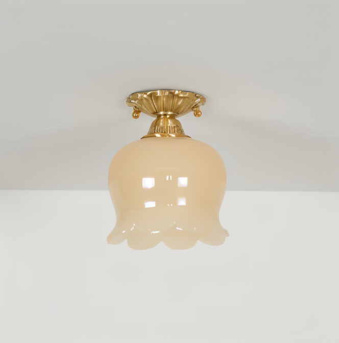Flourishglo loftslampe - dekorativ vintage resin blomsterformet led-loftslampe