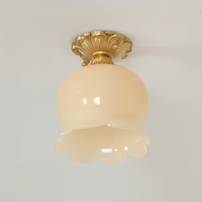 Flourishglo loftslampe - dekorativ vintage resin blomsterformet led-loftslampe