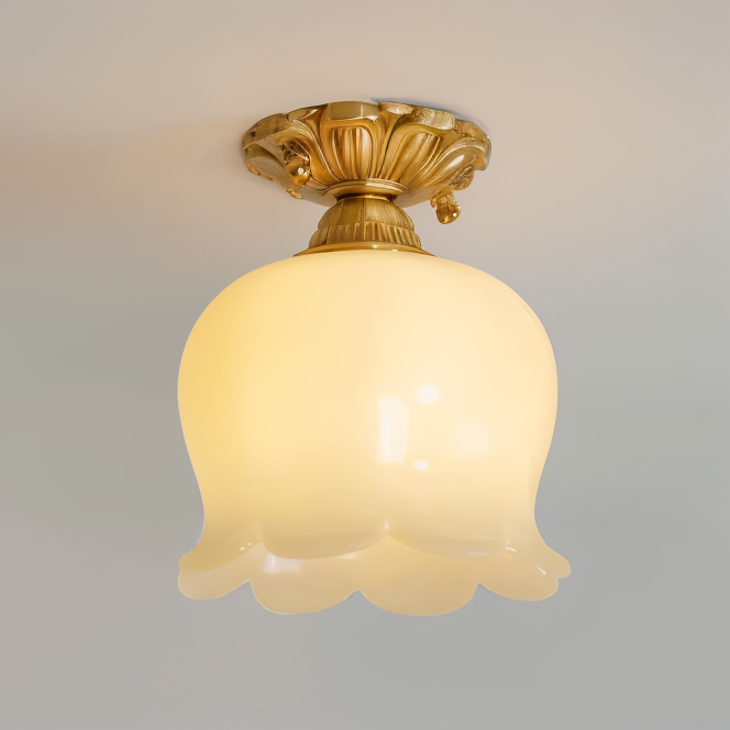 Flourishglo loftslampe - dekorativ vintage resin blomsterformet led-loftslampe