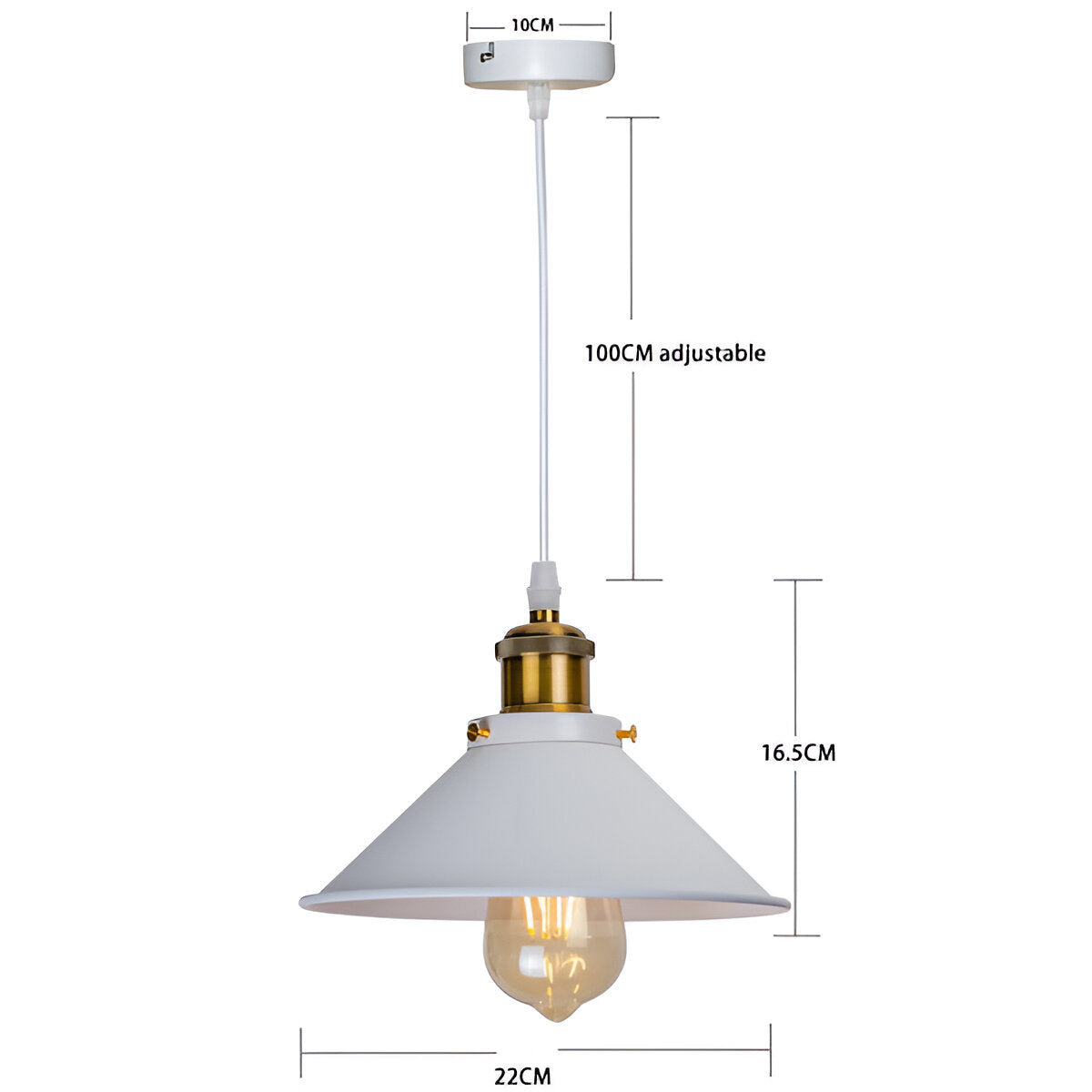 Retrodrop hængelampe - industriel pendellampe - retro led industriel belysning