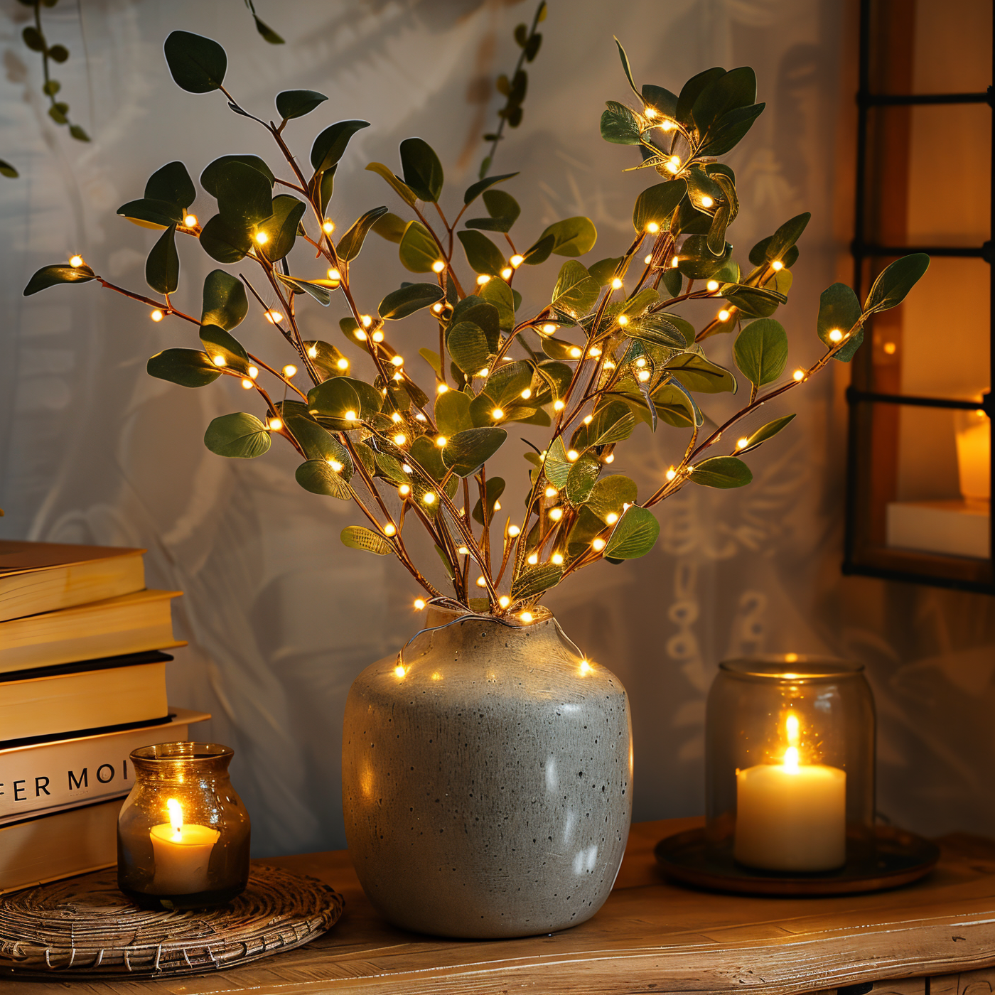 Glimmery branch lights - magiske batteridrevne fe-lys - 70 cm glitrende kunstig gren
