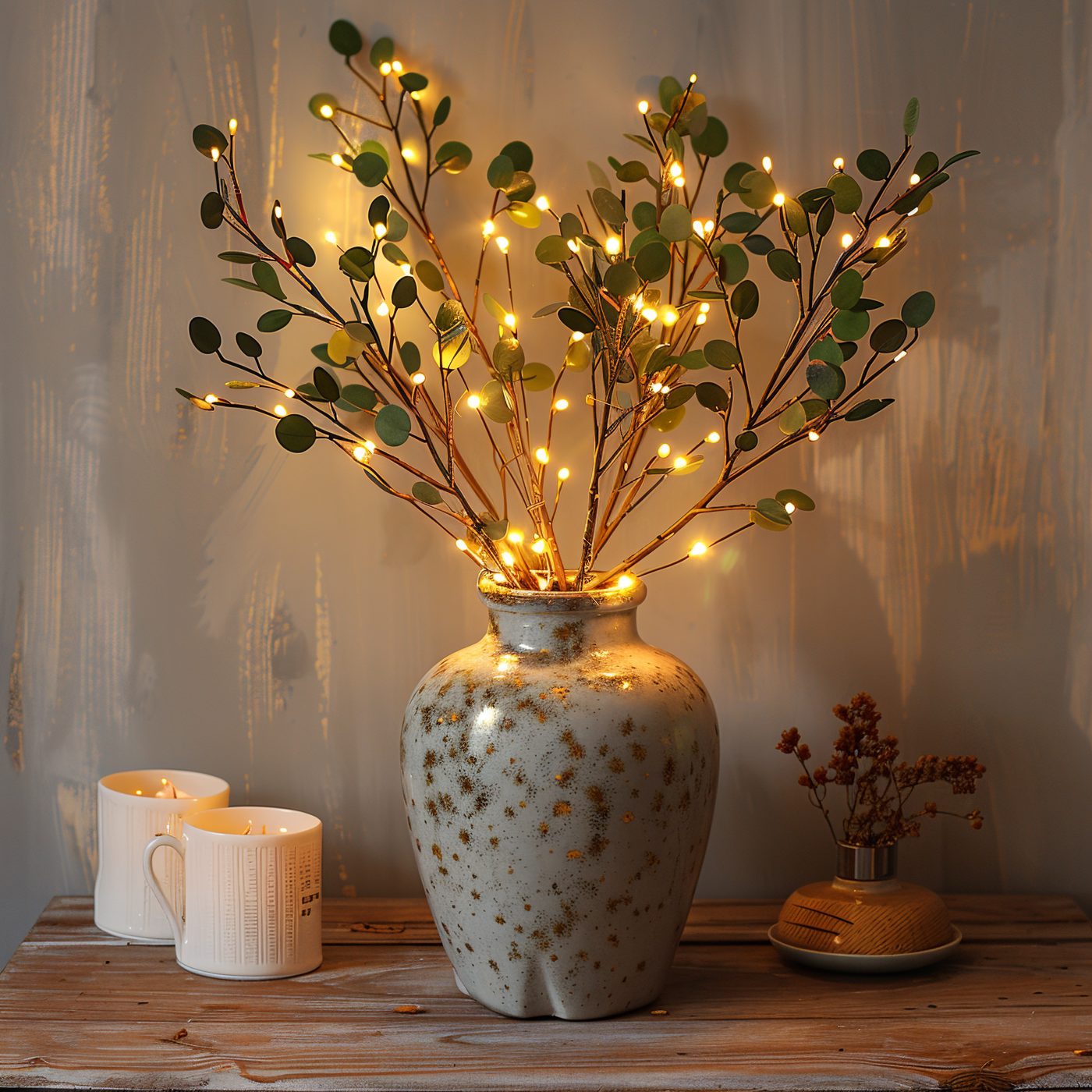Glimmery branch lights - magiske batteridrevne fe-lys - 70 cm glitrende kunstig gren